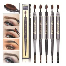Manooby, новая головка зубной щетки, карандаш для бровей, макияж глаз, прочный, водонепроницаемый, долговечный, легко окрашивается для женщин, девушек
