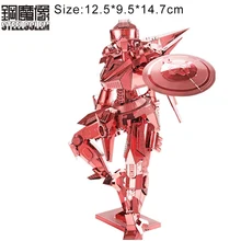 Из металла 3D Пазлы Модель для взрослых детей головоломки высокой сложности щит человек Рисунок Статуя развивающие игрушки Коллекция Рождественские подарки