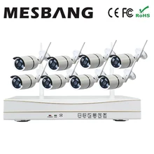 Комплект ip-камеры Беспроводной видеокамера с Wi-Fi Системы build in 1 ТБ HDD 8-канального сетевого видеорегистратора CCTV Системы доставки по DHL Federal Express быстро