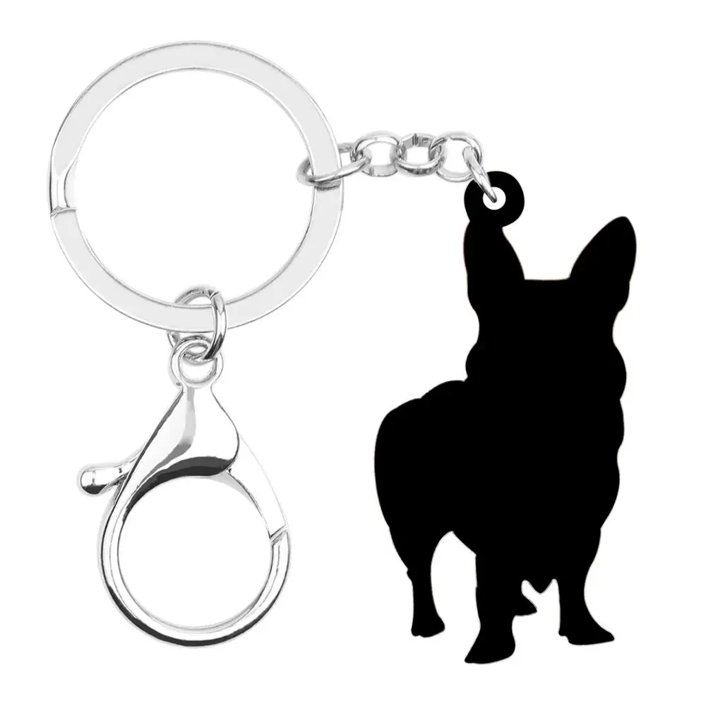WEVENI оригинальные акриловые уникальные брелки для собак Corgi модные дизайнерские