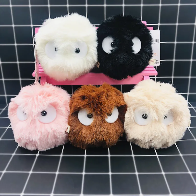 

1pc Japan Animie Fairydust Spirited Away My Neighbor Totoro Susuwatari Lovely Fairy Dust Stuffed Plush Doll Kawaii Toy Keychain