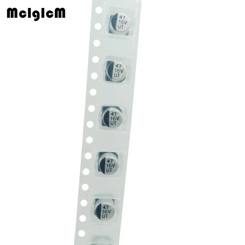 MCIGICM 1000 шт. 47 мкФ 16V 5 мм* 5,4 мм электролитический конденсатор для поверхностного монтажа