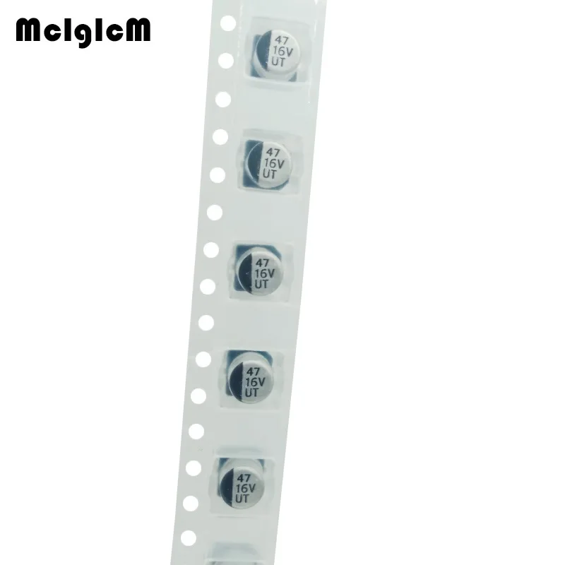 

MCIGICM 50pcs 47UF 16V 5mm*5.4mm SMD electrolytic capacitor