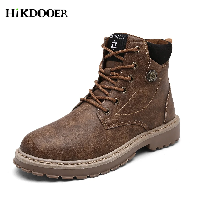 

High Quality Genuine Leather Autumn Men Boots Winter Waterproof Ankle Boots Martin Boots Outdoor Working Boots Men Leather Shoes