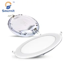 Светодиодная панель 3 Вт 4 Вт 6 Вт 9 Вт 12 Вт 15 Вт 18 Вт 24 Вт AC165-265V ультратонкая лампа светильник встраиваемый круглый потолочный светильник 220 В вниз свет