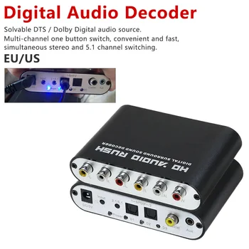 

Digital to Analog Audio Rush 5.1 Decoder AC3 conventer Optical Coaxial Dolby Surround Sound Amplifier Converter