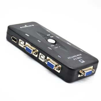

Kvm Switch VGA Four in and Out KVM Switch 4-port USB Computer Print Sharing Device