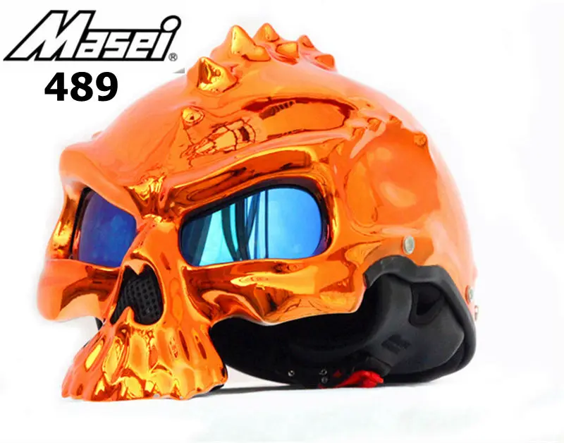 MASEI 429 489 мотоциклетный шлем с черепом линзы двойного назначения шлем с черепом len ses полушлем с открытым лицом аксессуары для шлемов