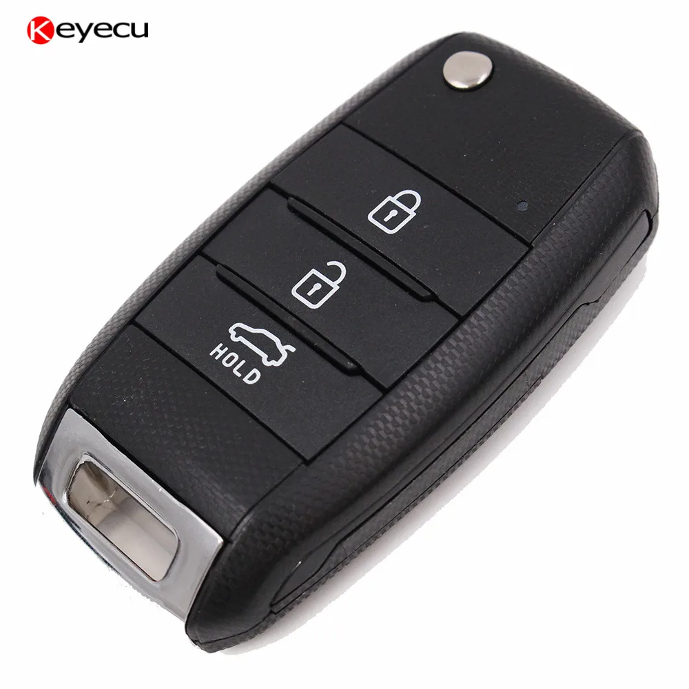 Keyecu 3 Button Replacement Folding Remote Key Shell Case Fob for Kia Sorento Carensfobfob
