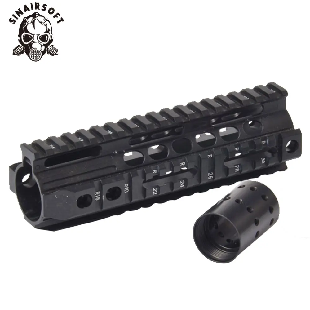 Алюминиевый Quad Rail 4-weaver/picatinny Rail Carbine Rifle Free Floating 7,2" Handguard QD Поворотный корпус для страйкбола AR15 M4/16