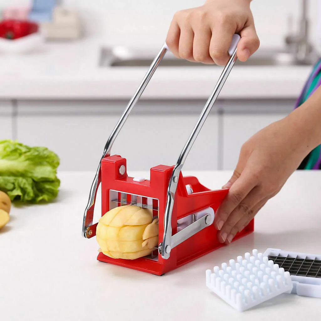 

Potato Chips Making Machine Stainless Steel Blades Chrome Plated Potato French Fry Chipper Chips Cutter Kitchen Tool