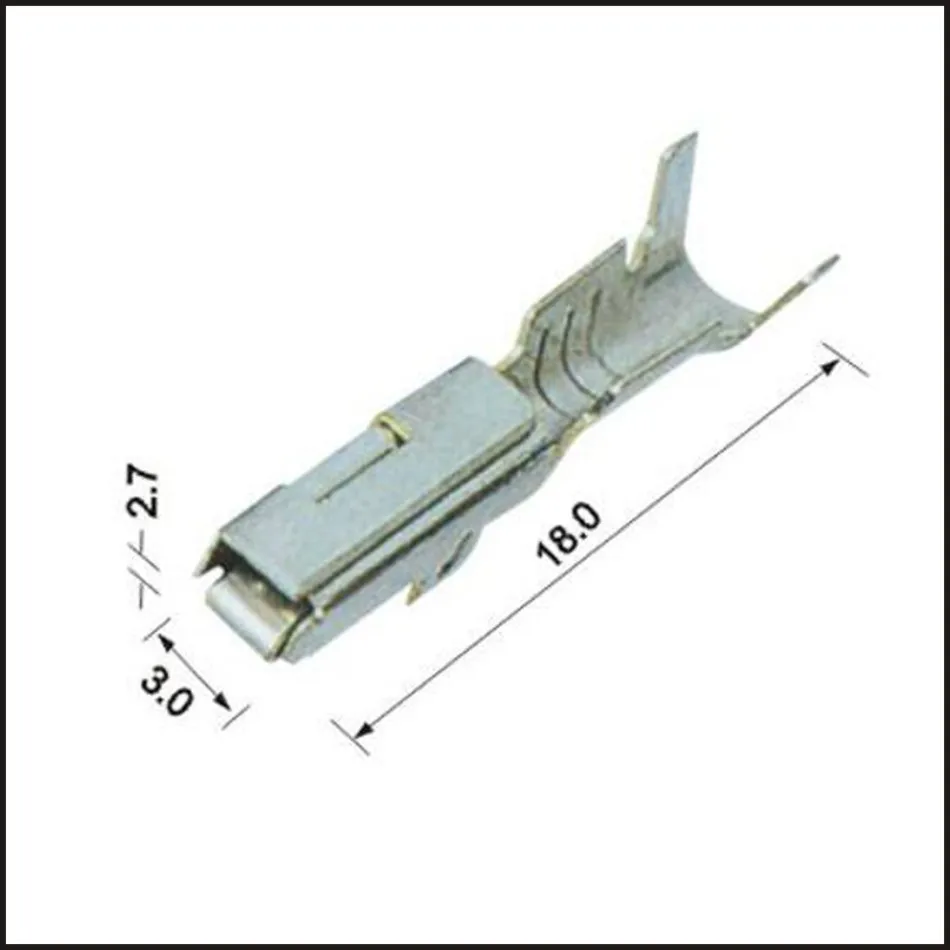 

100PCS terminal Male female wire connector Plugs socket Fuse box Wire harness Soft Jacket DJ621-2.2A