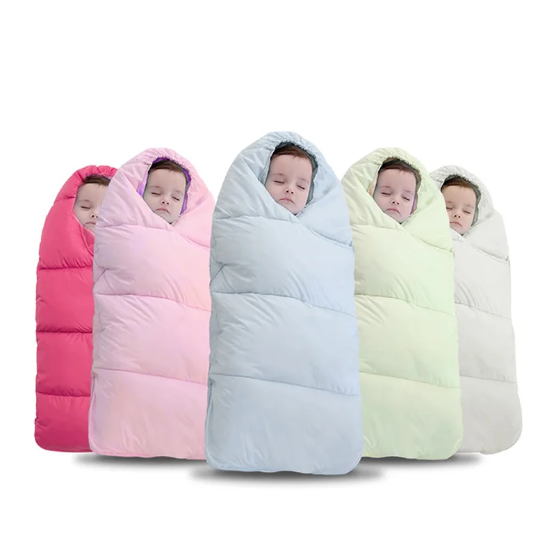 Baby Sleeping Bag Children Being Baby Thickening Enlarge Be Hold Newborn Coated Autumn And Winter Keep Warm Go Out Windbreak