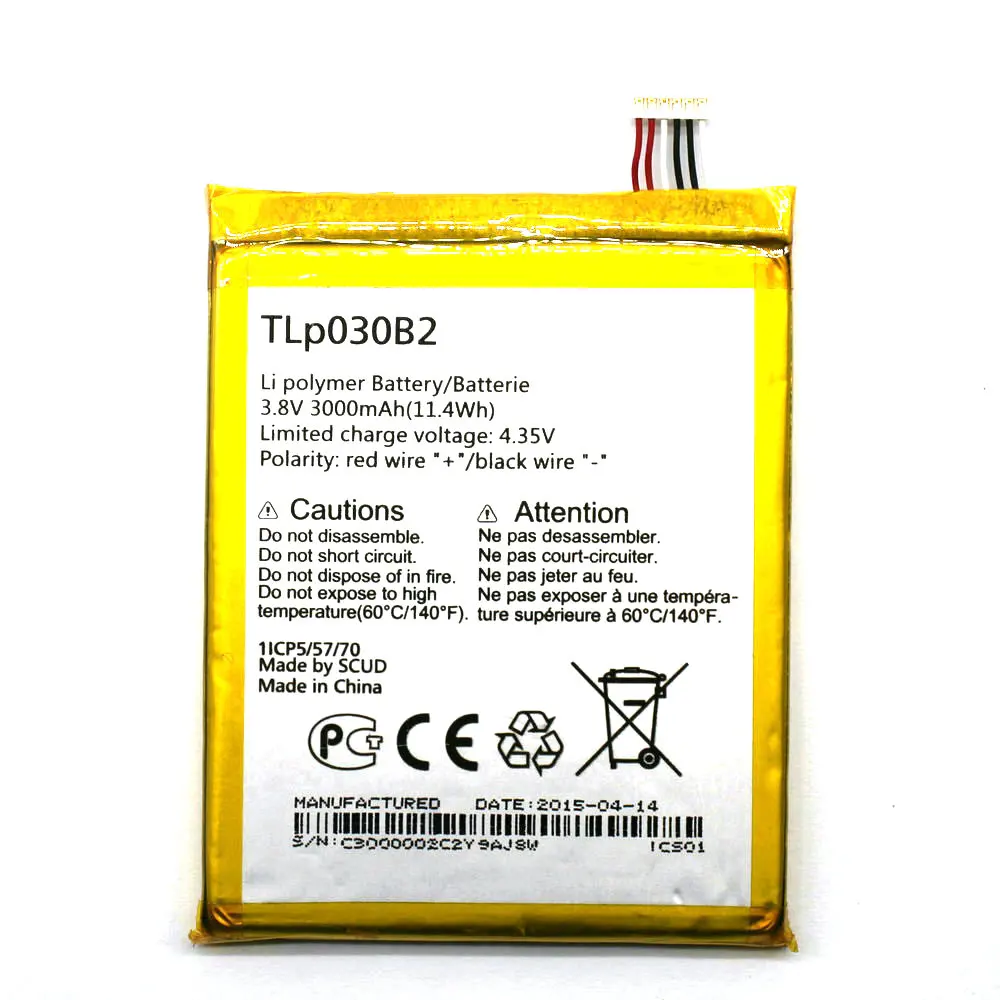 Новый аккумулятор TLp030B1 TLp030B2 3000 мАч 3 8 в для Alcatel One Touch Onetouch Pop S7 OT 7045 7045Y Vodafone |