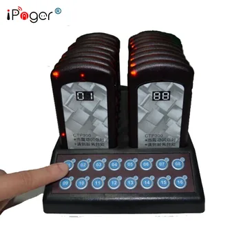 

Self-service Device Wireless Restaurant Table Call System (One Keypad with 16 Pagers )
