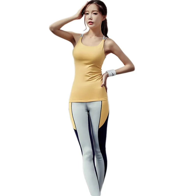 Korean 2018 Summer Workout 2 Piece Clothes Suit Plus size S XXL