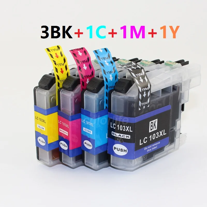 XIMO 6 PACK Compatible Ink Cartridge for Brother LC103XL,Work for Brother MFC J870DW MFC J450DW