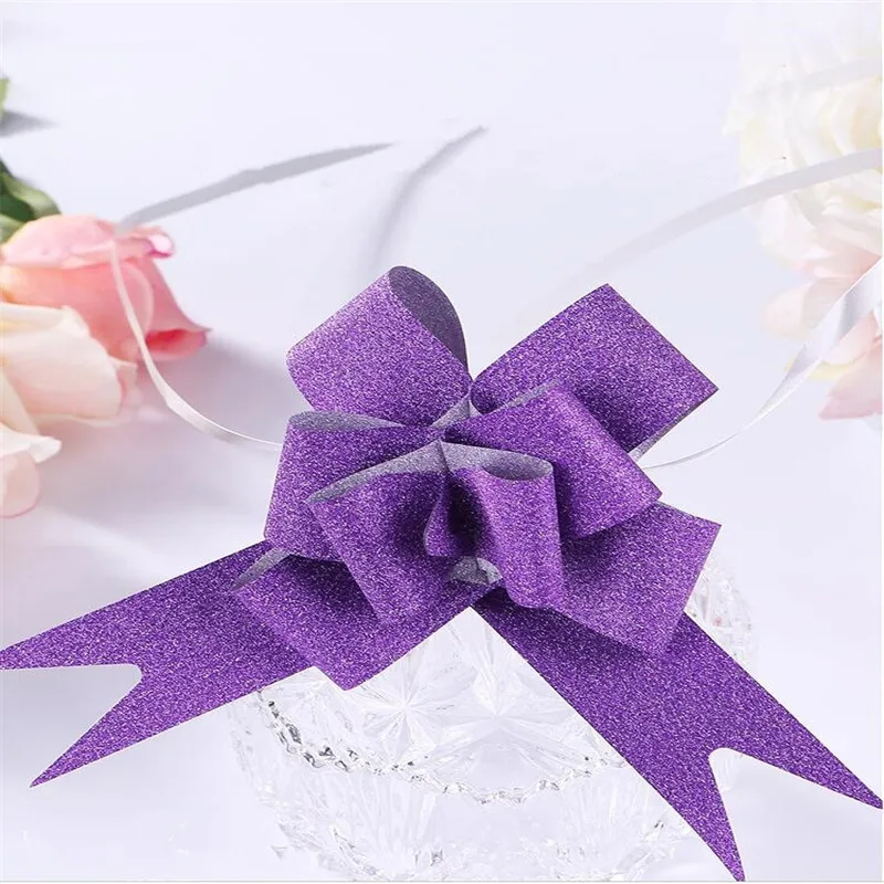 10pcs/pack DIY Pull Flower Ribbons Gift Wrapping Happy New Year Wedding Birthday Party Supplies Home Decoration | Дом и сад