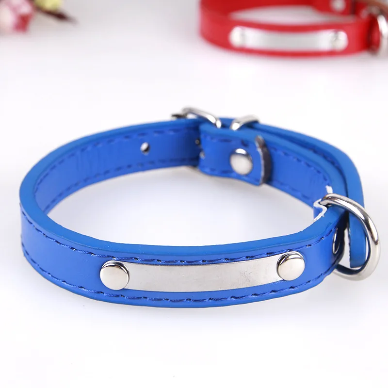 

Pet Dog Collar PU Leather Adjustable Soft Colorful Pet Dog Collar For Small Medium Dogs Neck Strap Pet Supplies Correa Perro