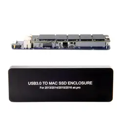 10 шт./партия кабель Mac book Air Pro 2013 2014 2015 2016 SSD портативный чехол USB 3,0 до 16 + 12 Pin Мобильный Корпус для жесткого диска USB 3,0