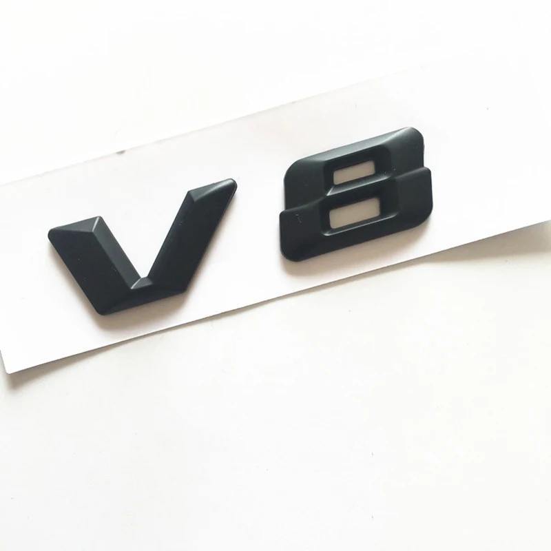 3D острый шрифт буквы V8 V12 эмблема значок для Mercedes Benz AMG КРЫЛО боковой логотип автомобиля Стайлинг переоборудование наклейка Черный Красный Хром