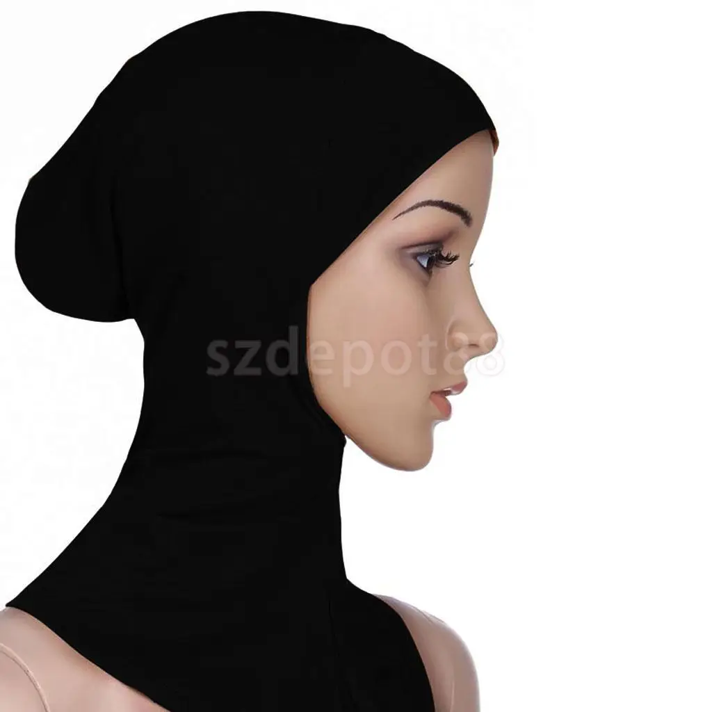 Мусульманская Мода женщин Полное покрытие Хиджаб Кепка исламский шарф изящный шейный головной убор