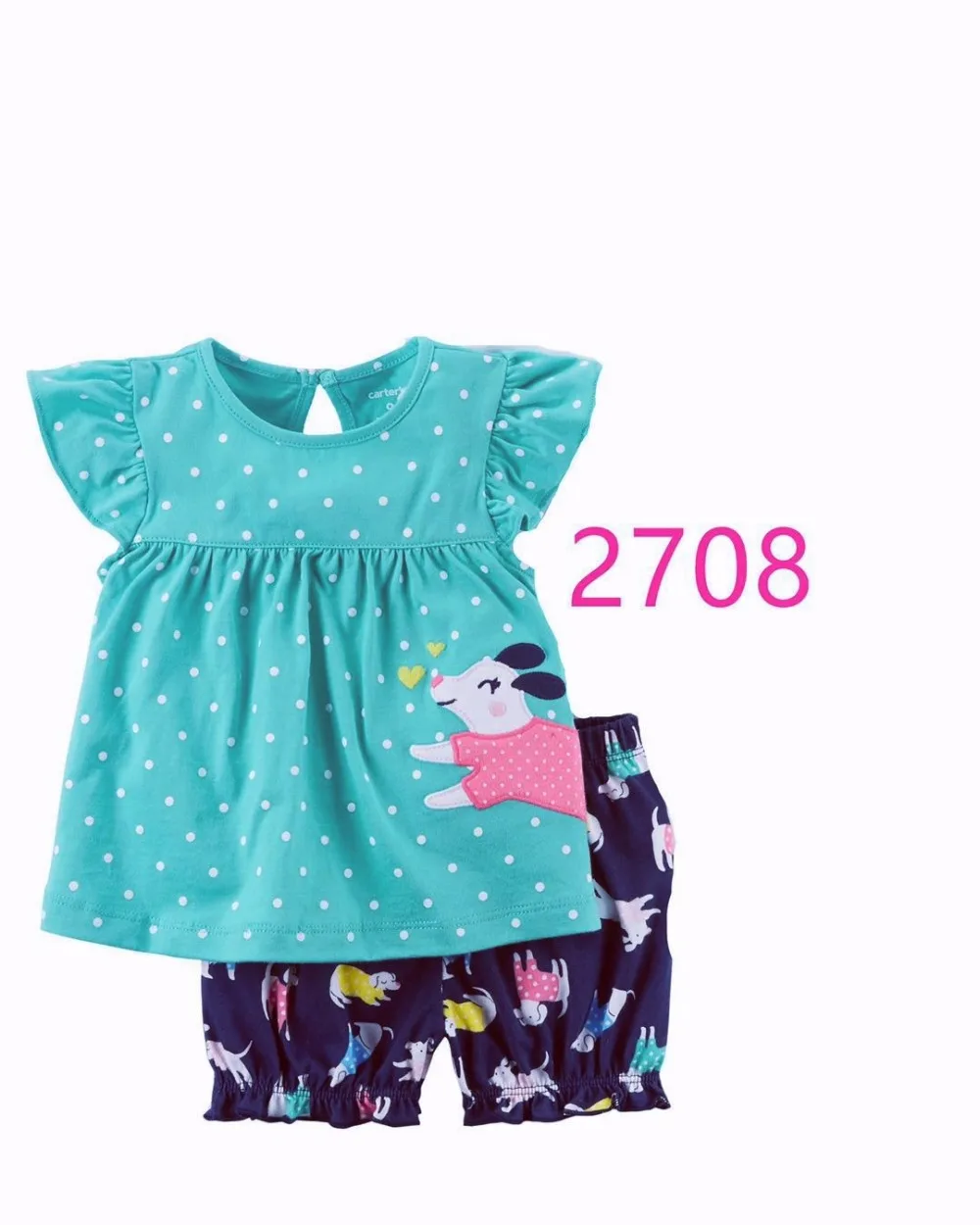

New Dot Baby Girl Clothing Suit 2-Pieces Sets Children Jumpers Dress Panties Girl's Clothes 6 9 12 18 24 Month Babywear