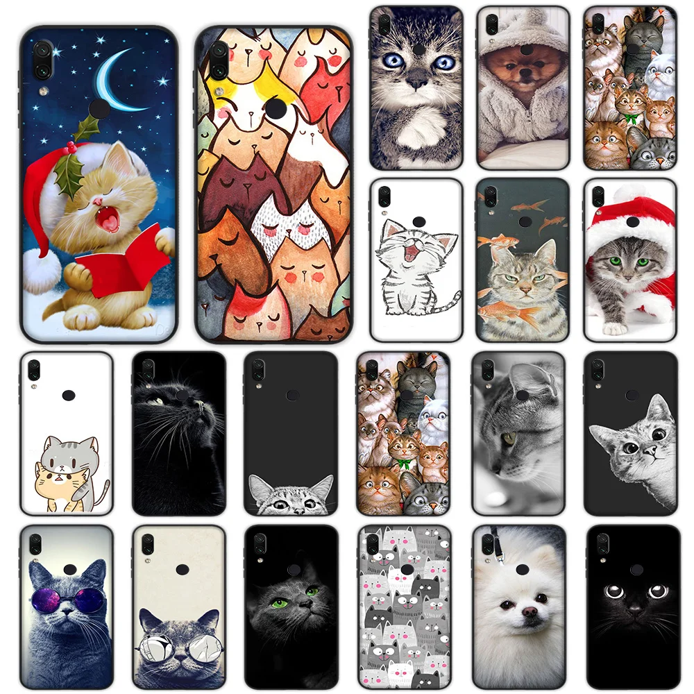 

Cute Cat Kitten Soft Case for Xiaomi Redmi Note 4 4X 6 7 8 Pro 5 Plus 5A 6A Cover