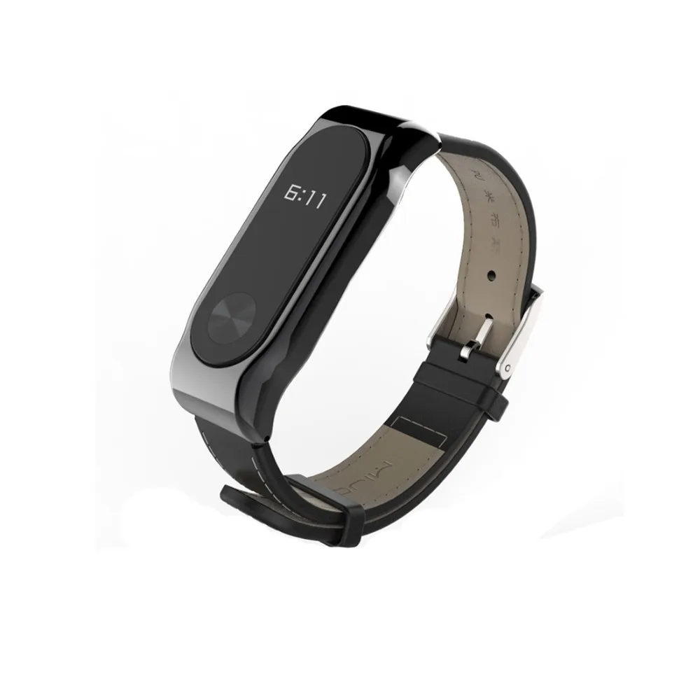 Кожаный ремешок для Xiaomi MiBand2 безвинтовое Магнитный Браслет Смарт полосы заменить