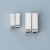 100% 925 Sterling Silver Rectangle Charm Beads Simple S925 Silver Geometry Spacer Beads DIY Jewelry Making Bracelets Accessories 1
