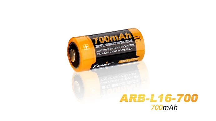 1 шт. аккумуляторная литий-ионная батарея Fenix ARB-L16-700 3 6 V 16340 700mAh | Лампы и освещение