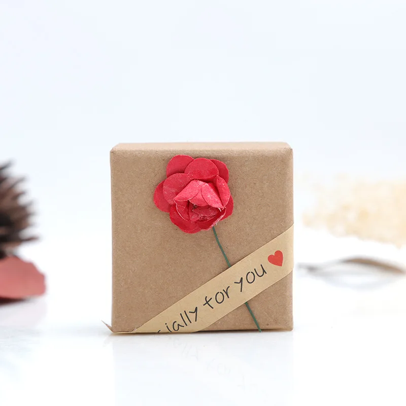 Ювелирные изделия Коробки для Кольца Серьги Роза подсолнечника красивый подарок Коробки 5 см Диаметр упаковки