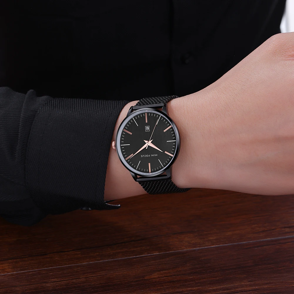 MINIFOCUS Luxury Brand Men's Watches are Fashionable Quartz Watch Men Waterproof Stainless Steel Montre Homme Male Clock Black MINIFOCUS Luxury Brand Men's Watches are Fashionable Quartz Watch Men Waterproof Stainless Steel Montre Homme Male Clock Black