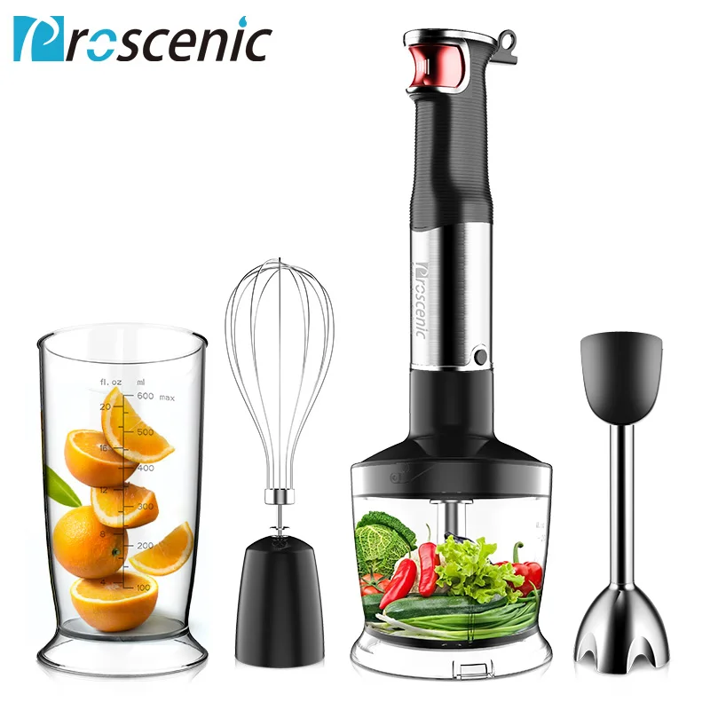 

Proscenic Blender 800w Powerful Smart Speed Control 4 in 1 Stick Hand Blender Mixer for Kitchen Food Chopper Whisk