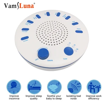 

Sleep Soothers Sound Machine White Noise Record Voice Sensor with 9 Soothing Sound Auto-off Timer For Insomnia Adult and Baby