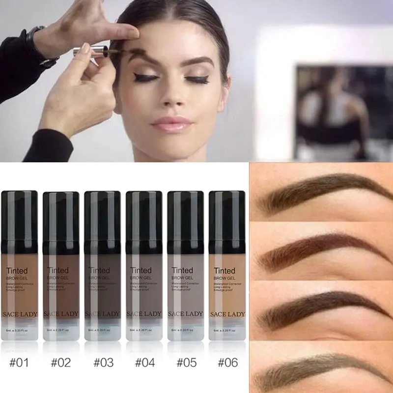 

1PC 5 Colors 6ml Eyebrow Gel Waterproof Makeup Tint Natural Eye Brow Enhancer Brand Make Up Cream Long Lasting Cosmetic Set