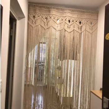 

Macrame Wall Hanging Tapestry 180 x 150cm Cotton Handmade Woven Wall Tapestries Large Boho Wedding Backdrop Wall Decoration