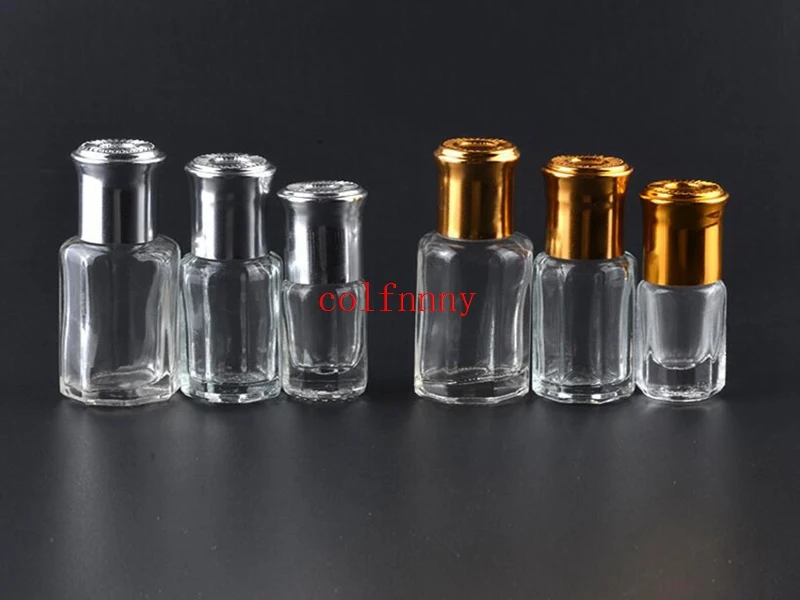 

3ml 6ml 10ml 12ML Octagonal Glass Bottle with Gold Lid, Aroma Roll on Bottle, Perfume Roller Bottles, Essential Oil Packaging