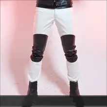 Канье Уэст Хип Хоп мужские кожаные брюки городской одежды мотоцикл из искусственной кожи обтягивающий Брюки Мужские Сценические костюмы для пения, танцев