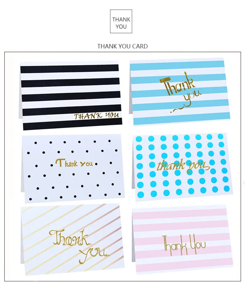  FANLUS 4inch x 6inch Thank You Cards Bulk Thank You Cards Set Blank on the Inside, Retro Designs Includes Envelopes  (1)