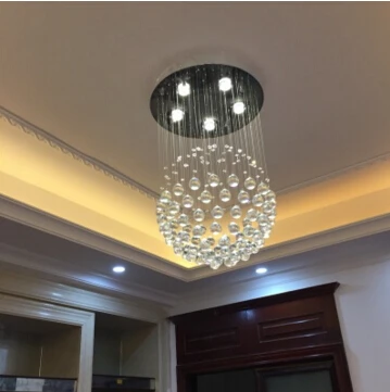 Современная хрустальная люстра, AC85-265V, верхний кристалл, декоративный светодиодный потолочный светильник для столовой/гостиной, хрустальная лампа