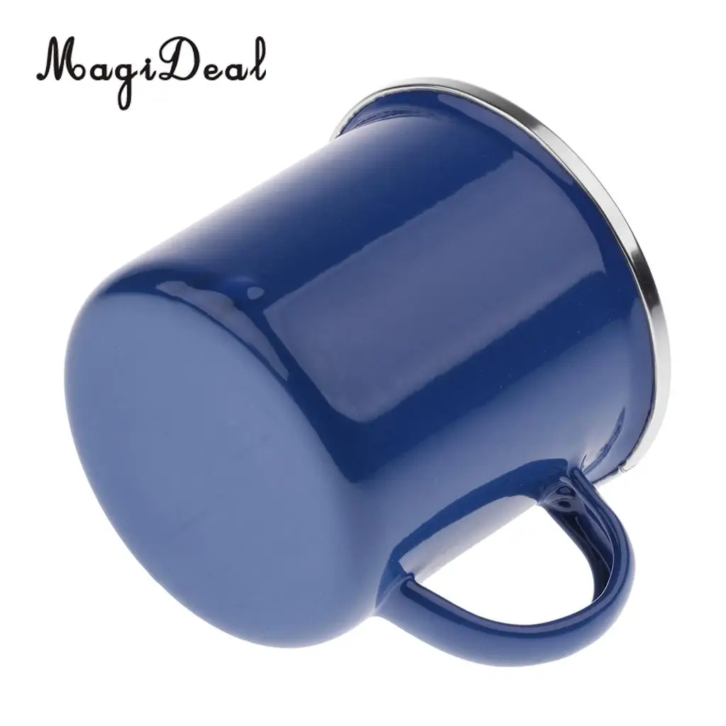 MagiDeal Camping Enamel Mug Cup Enamelware Tea Coffee Mug Vintage Style Great Gift