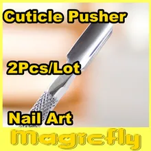 [SPT-001] 2xNail арт Нержавеющая сталь Ложка Толкатель для маникюра для кутикулы ногтей инструменты, ножницы для кутикулы толкатель