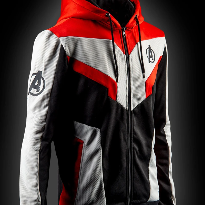 

Marvel The Avengers 4 Endgame Quantum Realm Cosplay Costume Men Avengers Zipper Hoodies Advanced Tech Sweatshirt Jacket