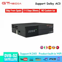 GTMEDIA Высокое качество HD V9 супер DVB S2 спутниковый ресивер H.265 HD 1080 P DVB S2 V9 супер ТВ приемник с поддержкой IPTV Youtube CCCAM