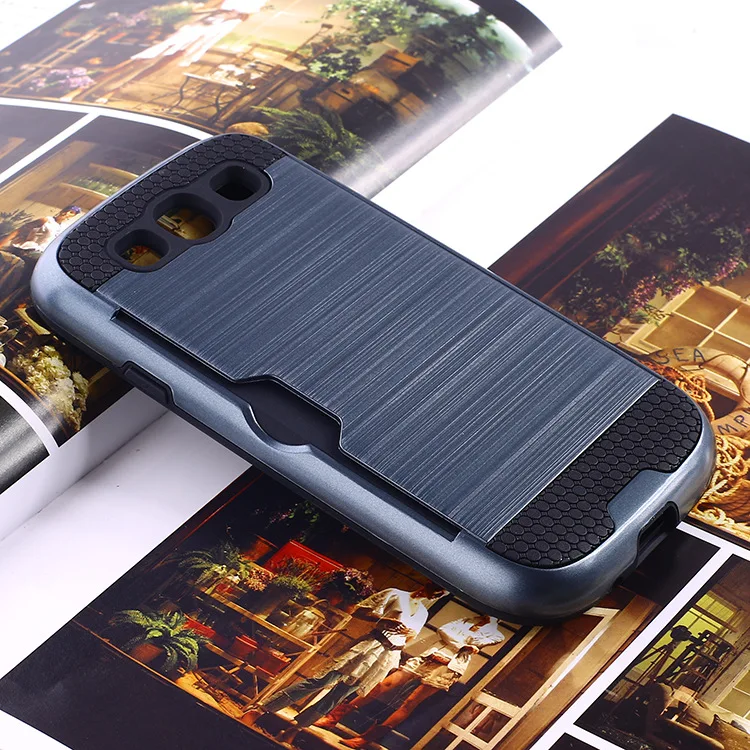 

for Samsung Galaxy S4 Case Luxury Metallic Brushed Armor Card Phone Case for Samsung S4 Cover for Samsung S4 i9500 i9505 i9515