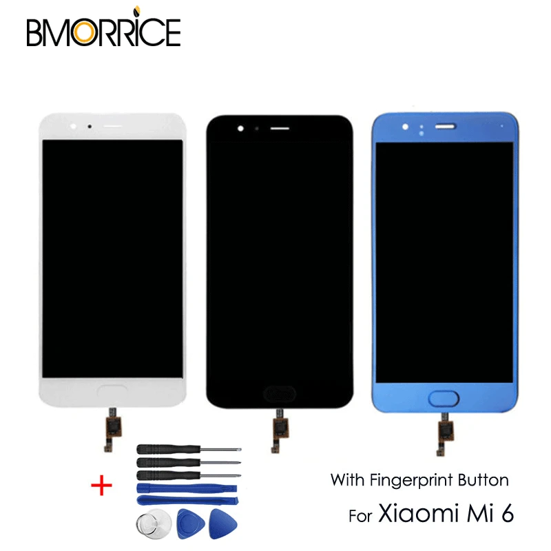 

5.15 Inch Original LCD Display For Xiaomi Mi6 Mi 6 Touch Screen With Fingerprint Button Replacement Digitizer Assembly