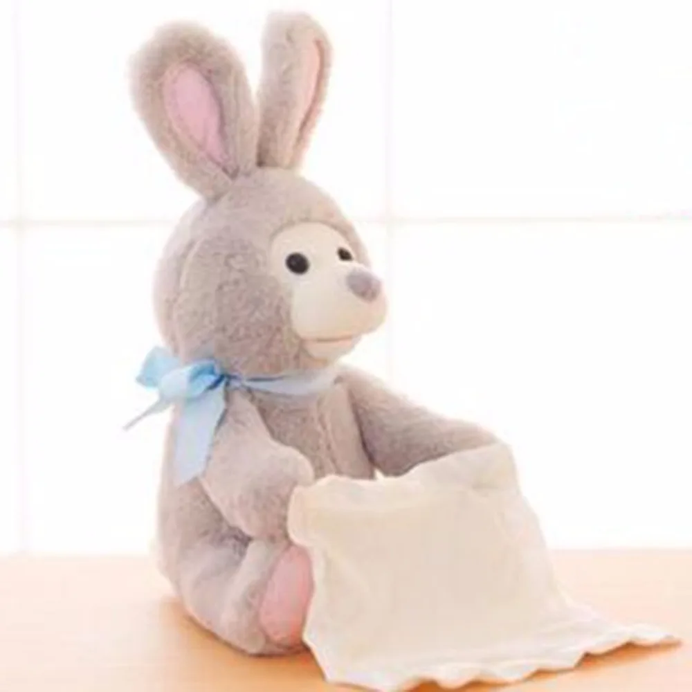 Electronic Rabbit Dolls Play Hide & Seek with Kids Lovely Cartoon