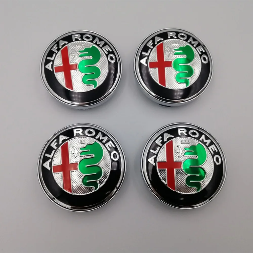 

4pcs car emblem Wheel Center Hub Cap Wheel Badge covers for ALFA ROMEO Mito 147 156 159 166 Giulietta Mito Spider GT Stelvio