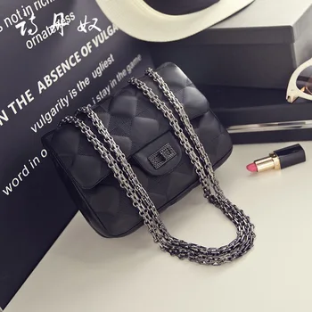 

New Rhombic Chain Small Bag European and American Trend Ladies PU Leather Shoulder Diagonal Female Bag